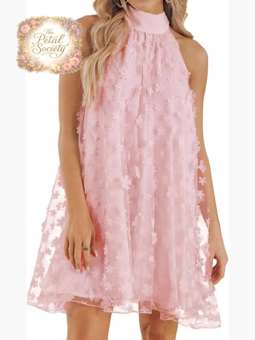 Summer Halter Mini A-Line Swing Dress Formal Cocktail Wedding Guest